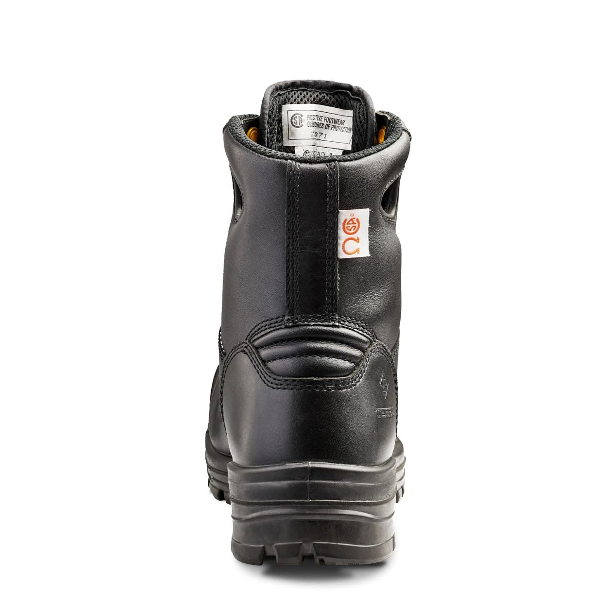 Black boot on a white background