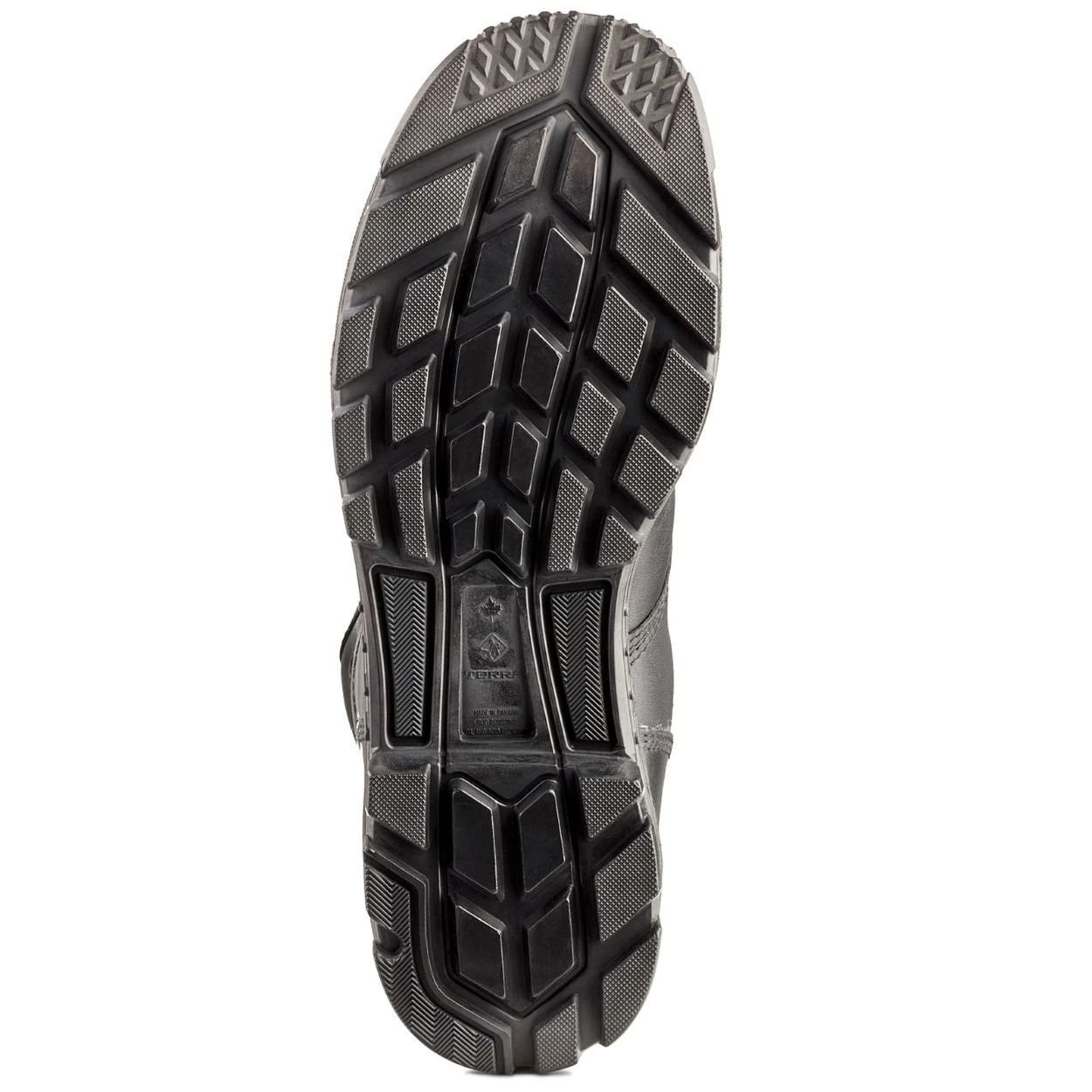 Black boot on a white background