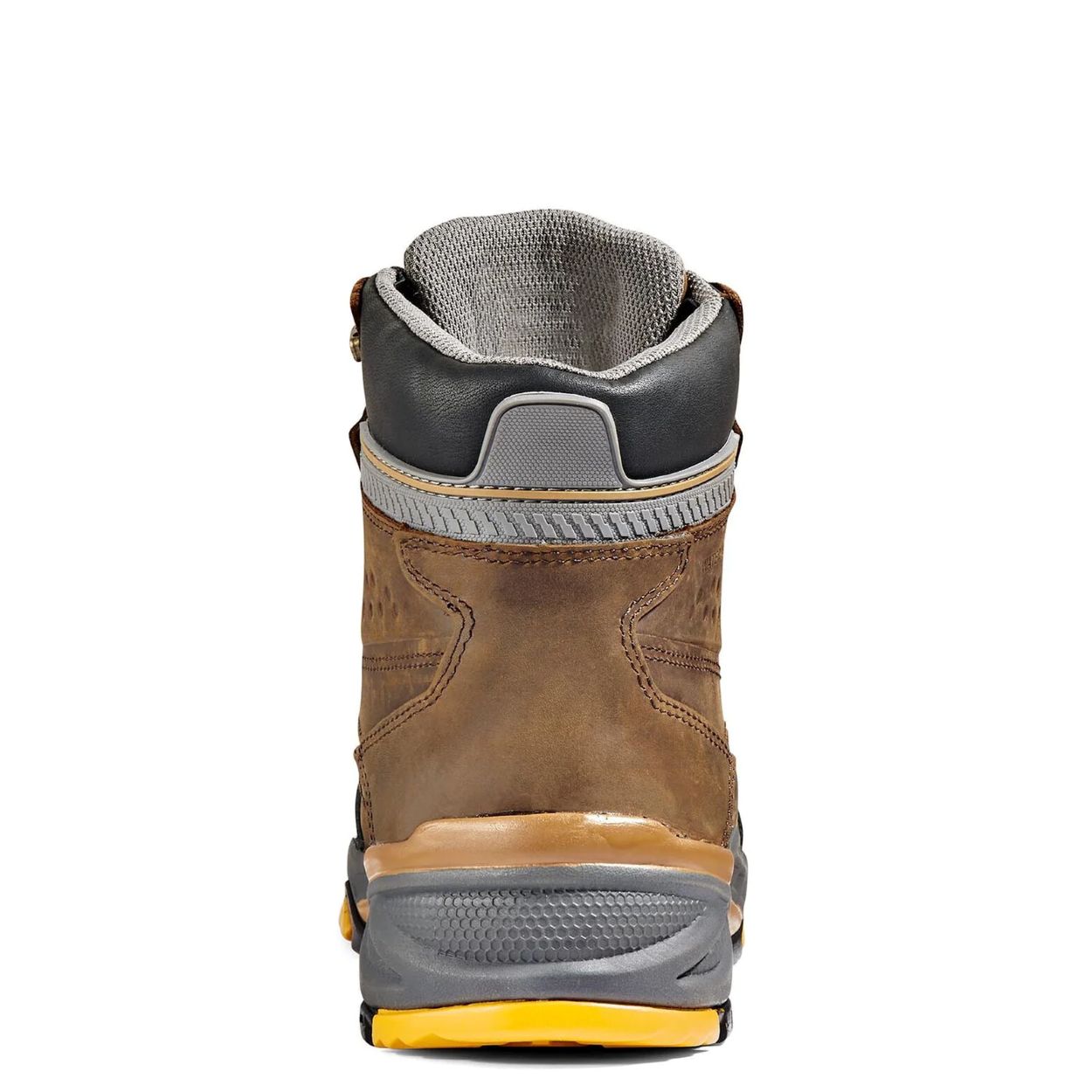 Brown boot on a white background