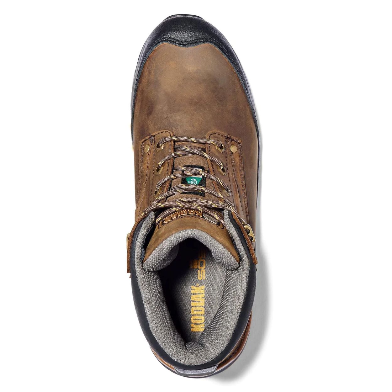 Brown boot on a white background
