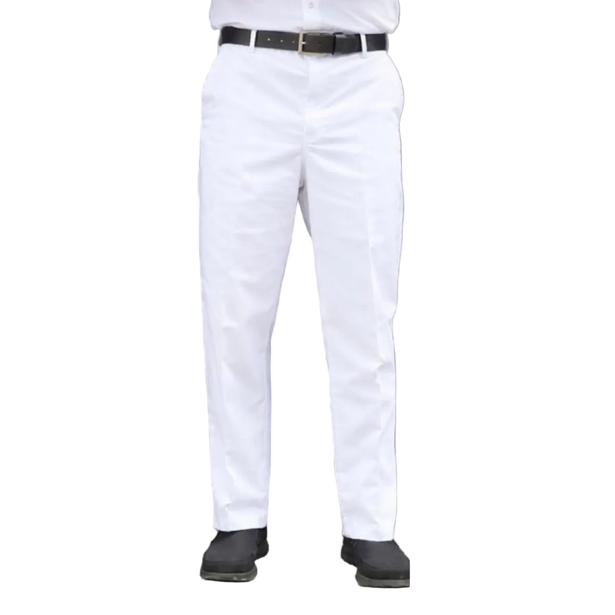 White pants on a white background