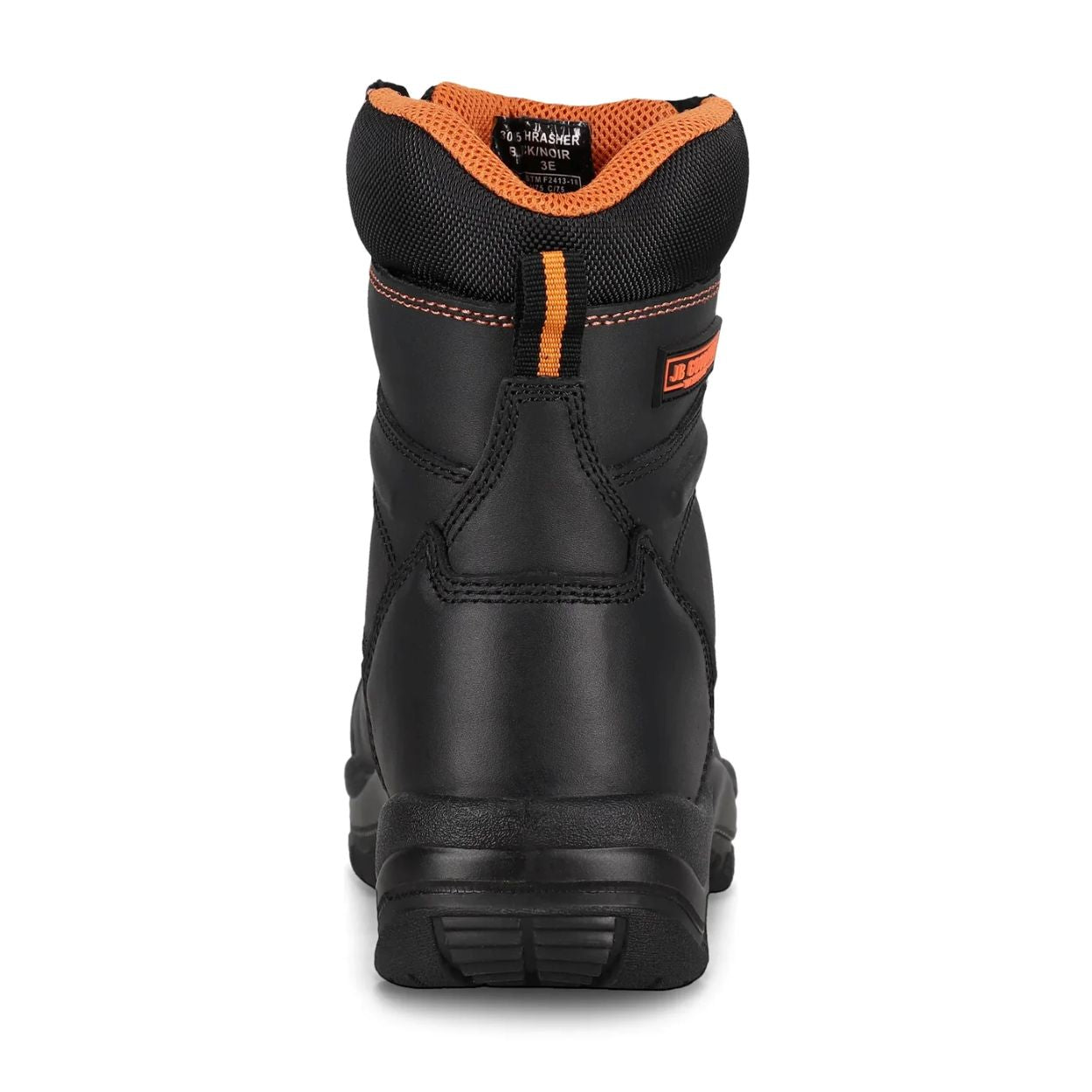 Black boot on a white background
