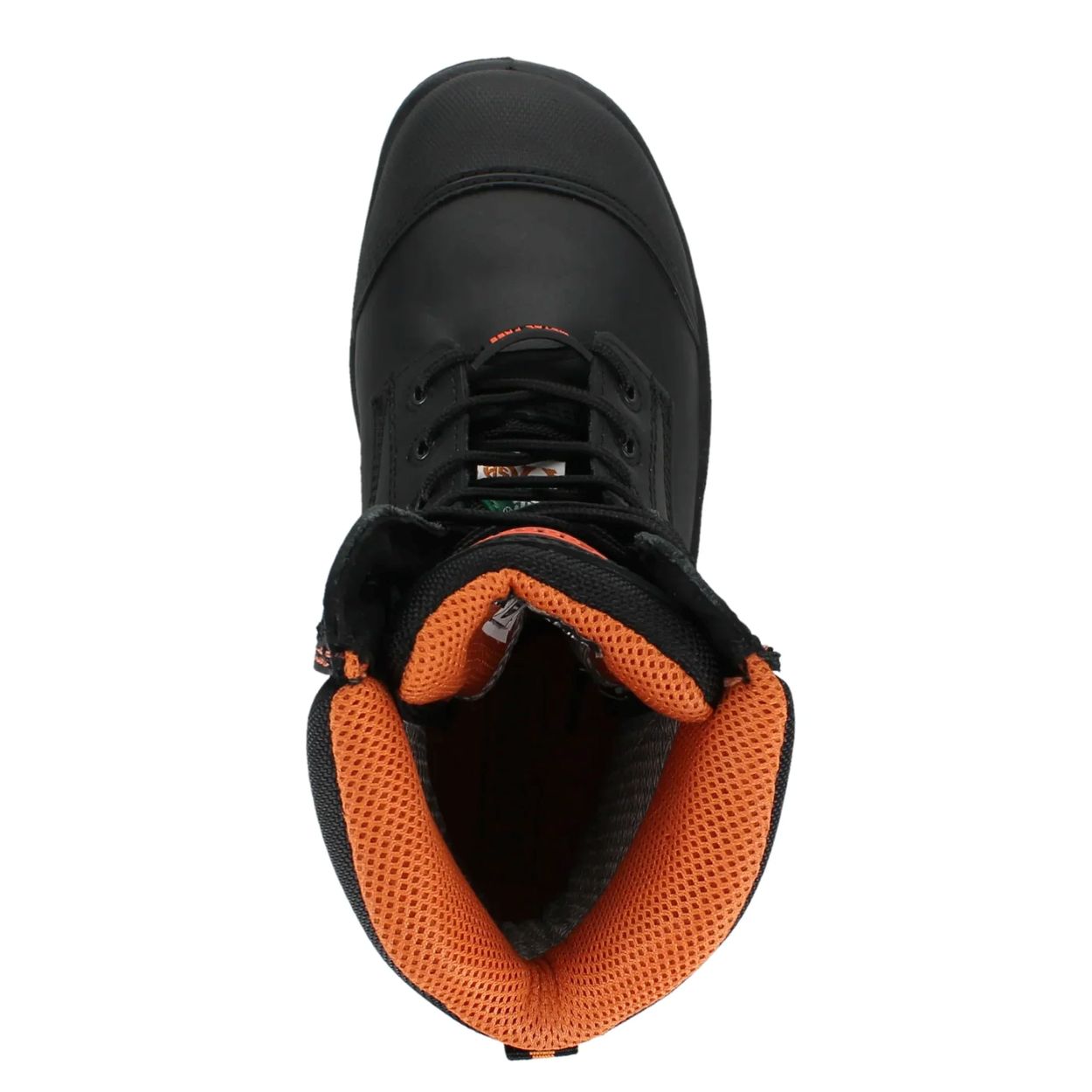 Black boot on a white background