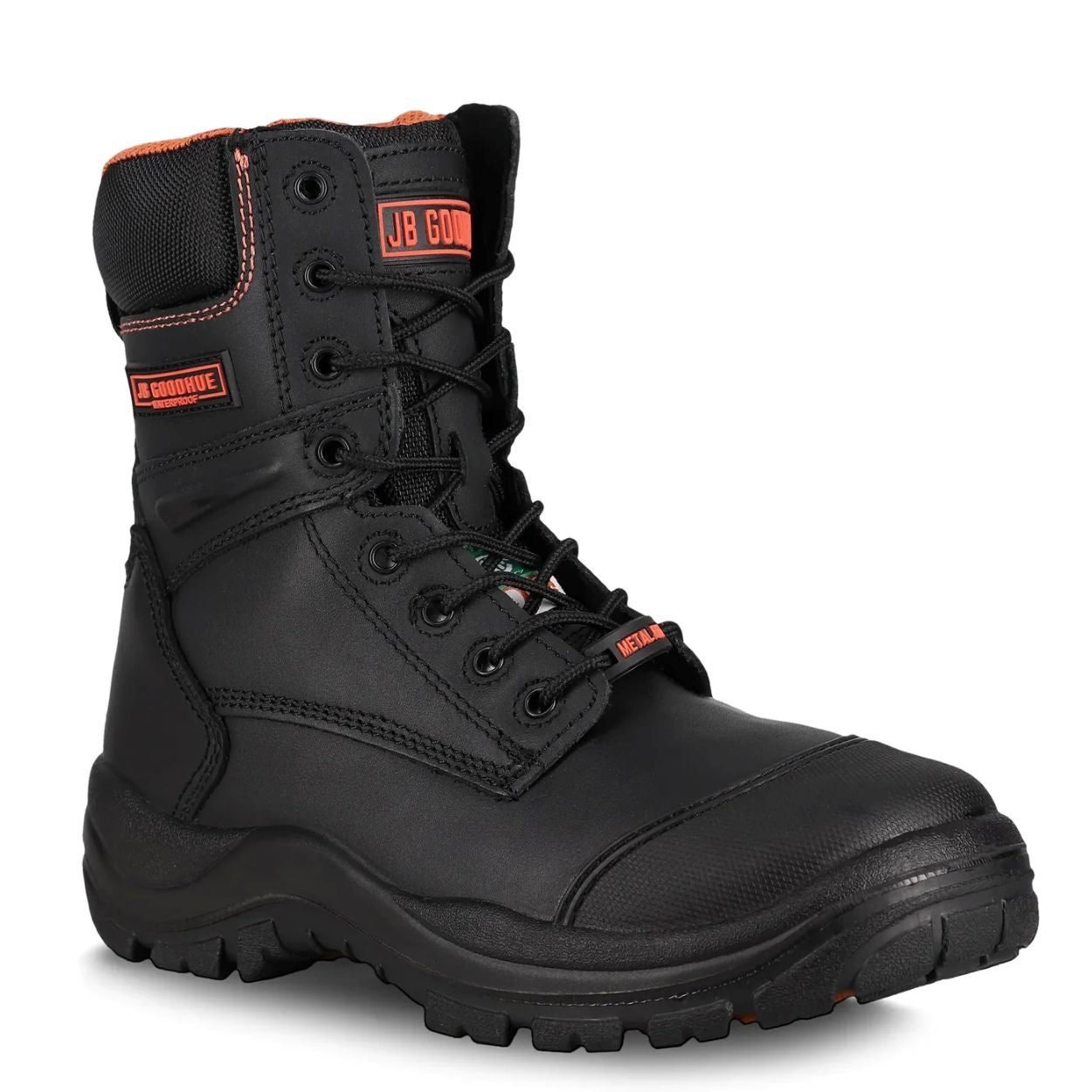 Black boot on a white background