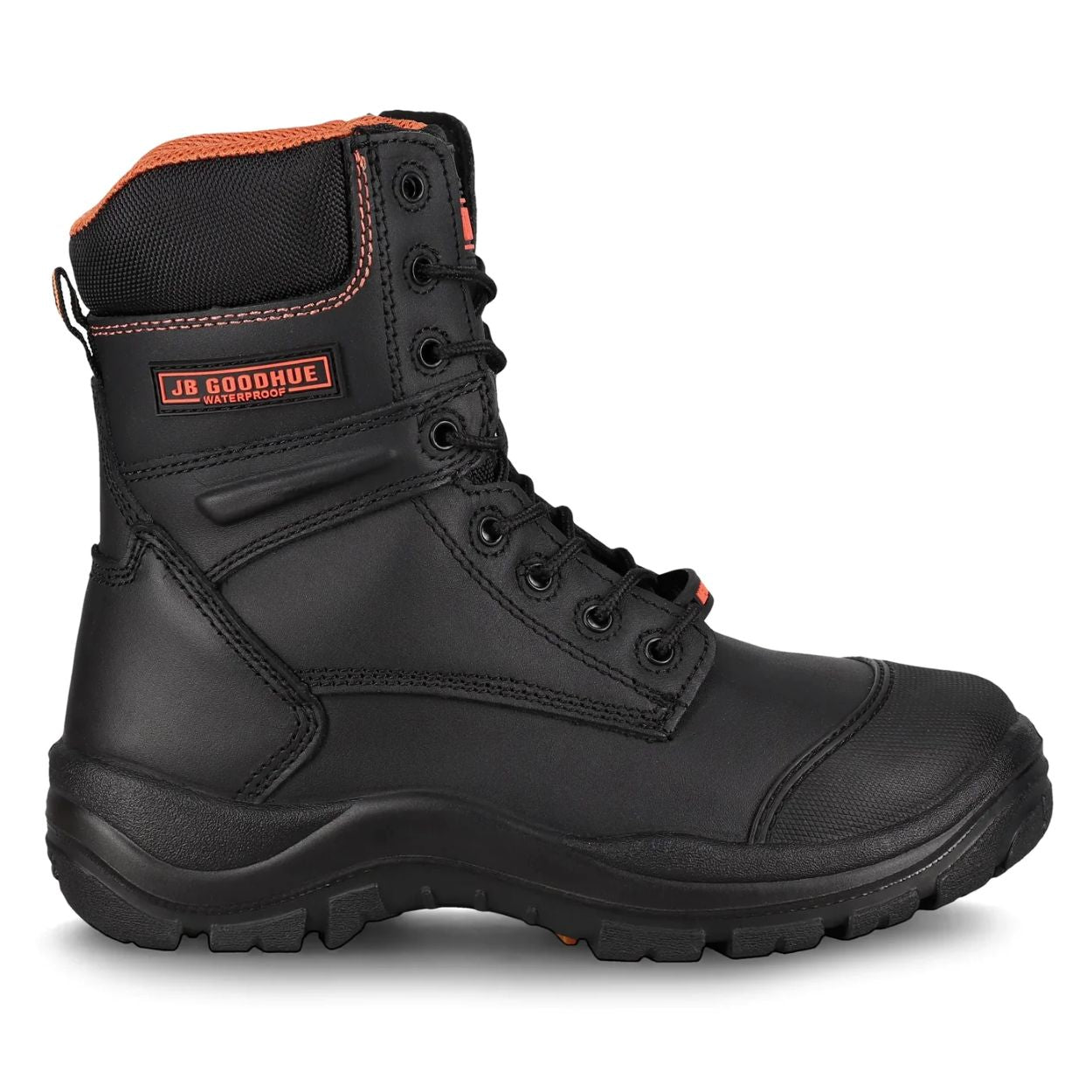 Black boot on a white background