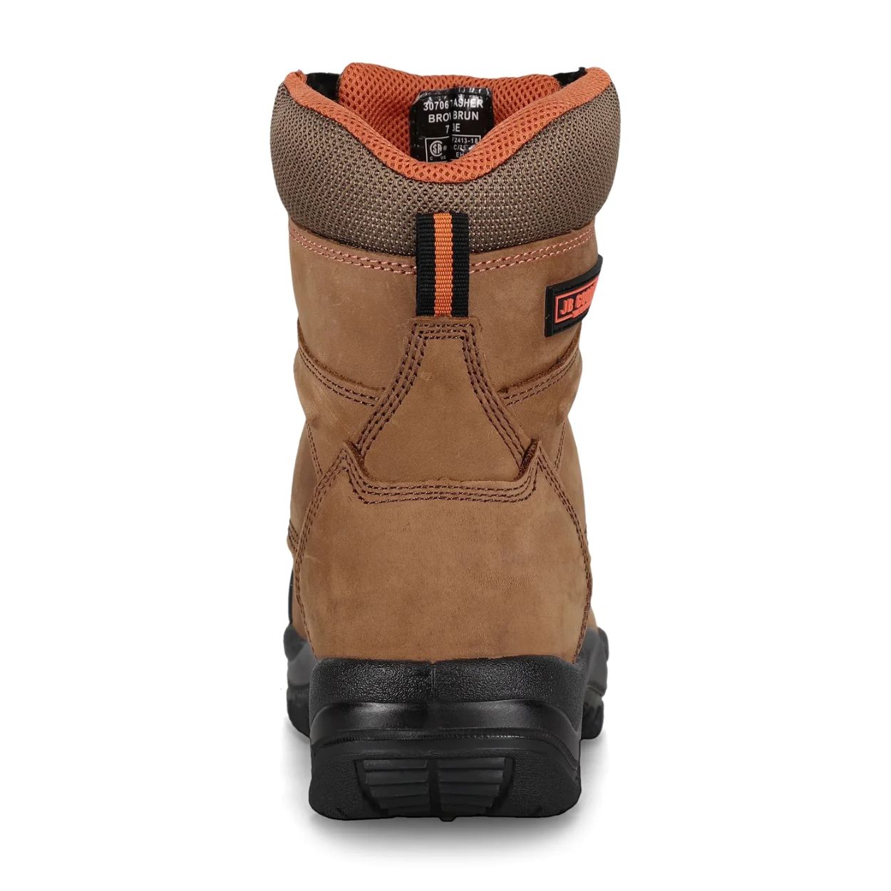 Taupe boot on a white background