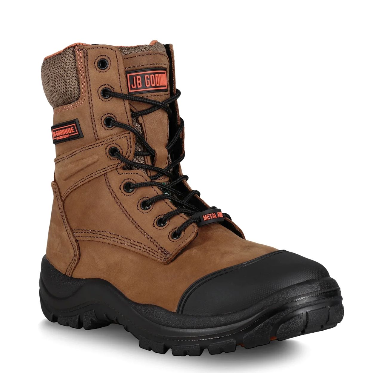 Taupe boot on a white background