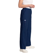 Navy scrub pants on a white background