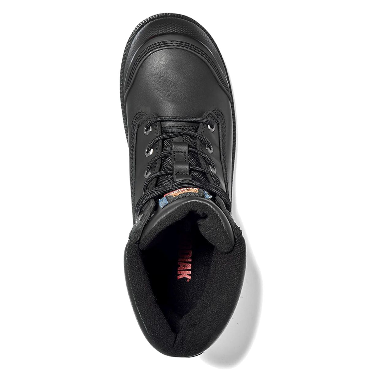 Black boot on a white background