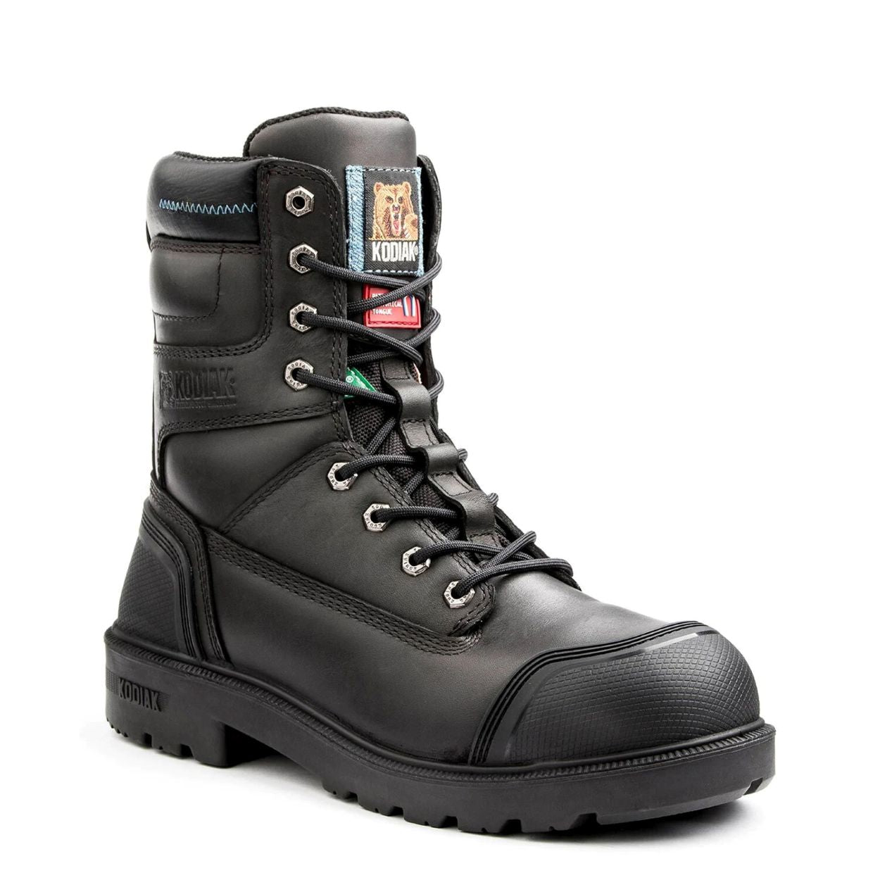 Black boot on a white background