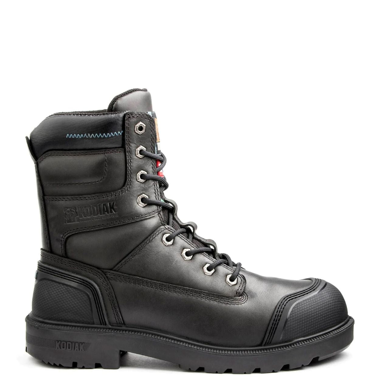 Black boot on a white background