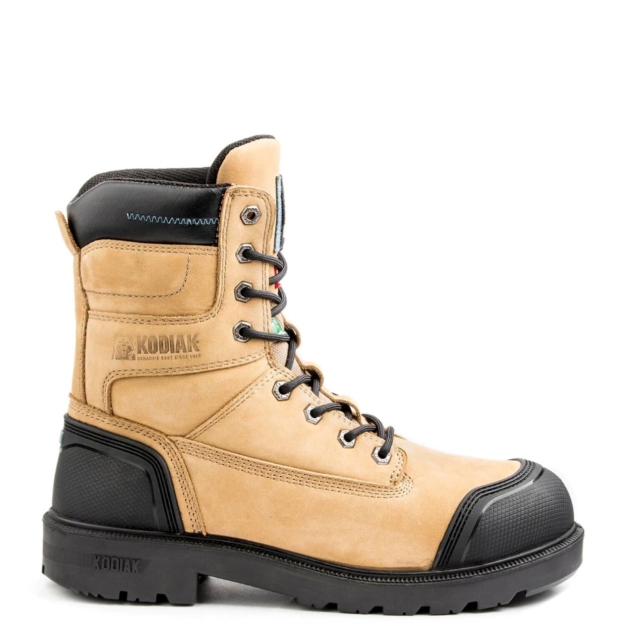 Taupe boot on a white background
