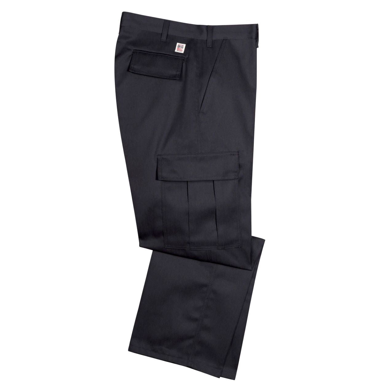 Dark navy pants on a white background