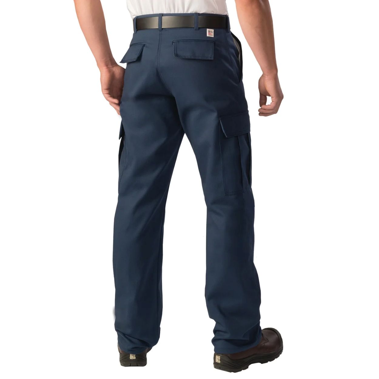 Navy blue pants on a white background