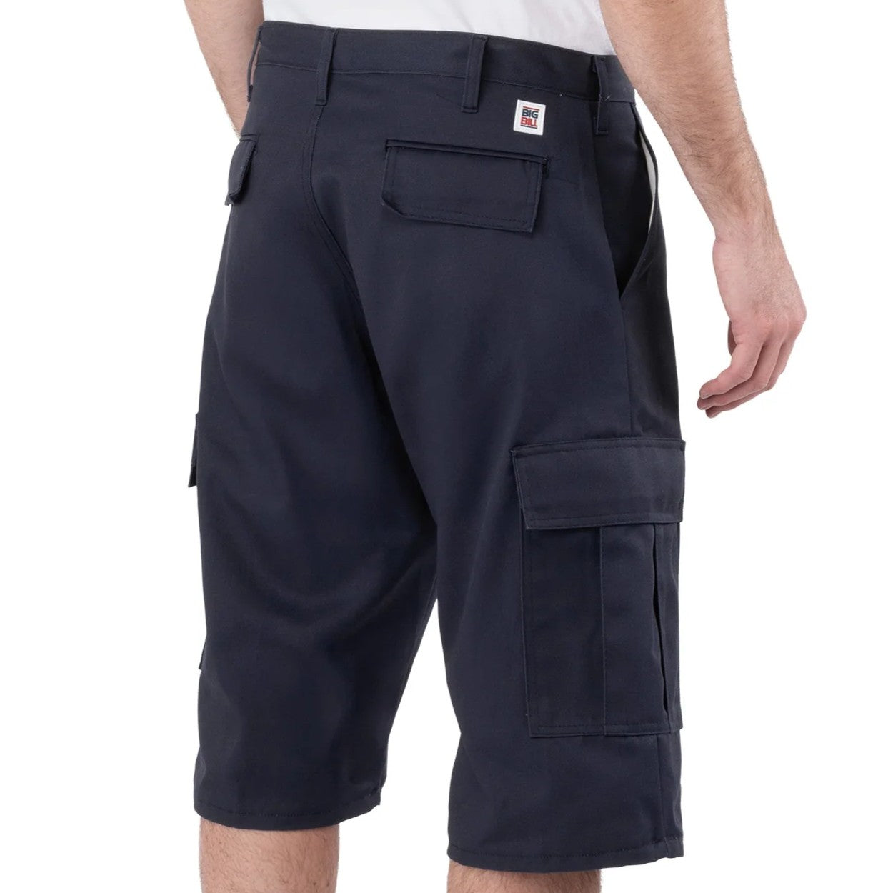 Dark navy shorts on a white background