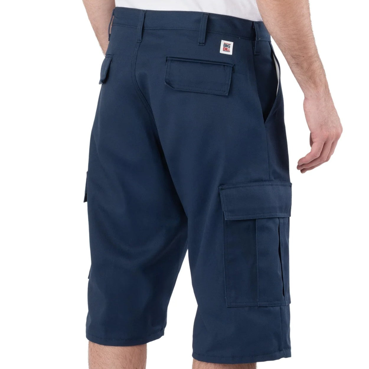 Navy shorts on a white background