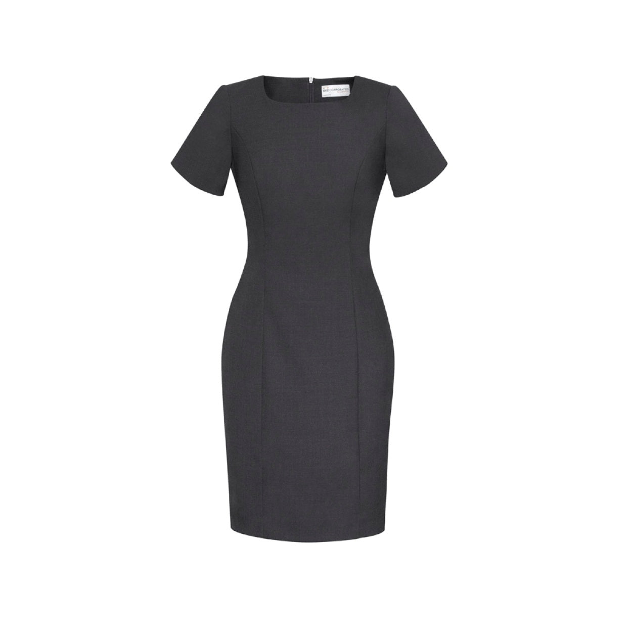 Charcoal dress on a white background