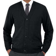 Black cardigan on a white background