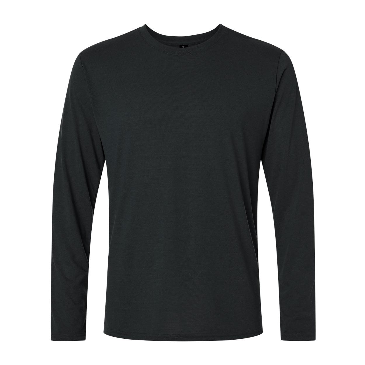 Black t-shirt on a white background