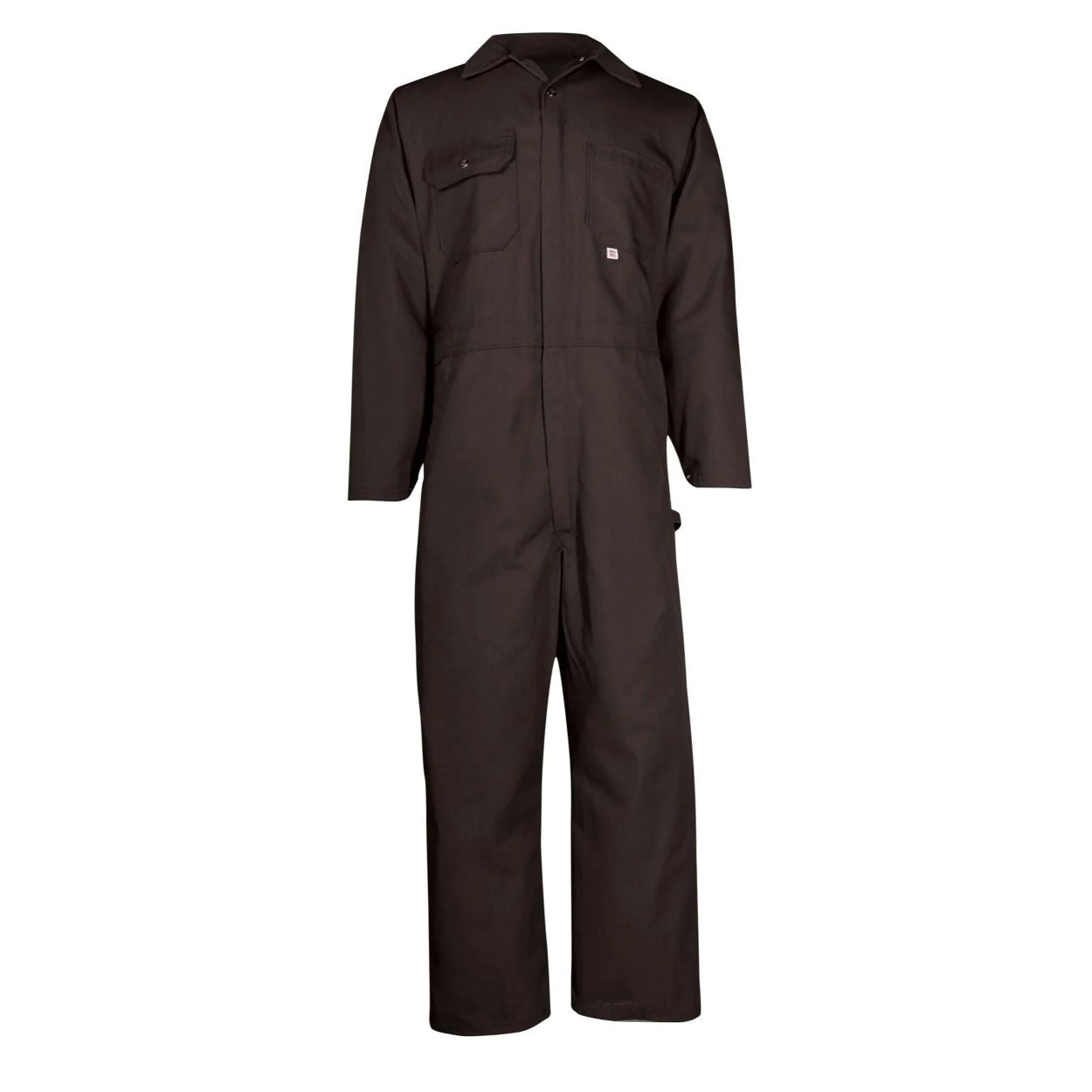 Brown coveralls on a white background