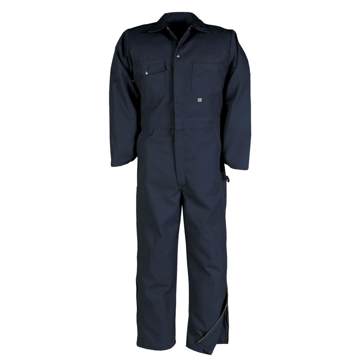 Navy coveralls on a white background