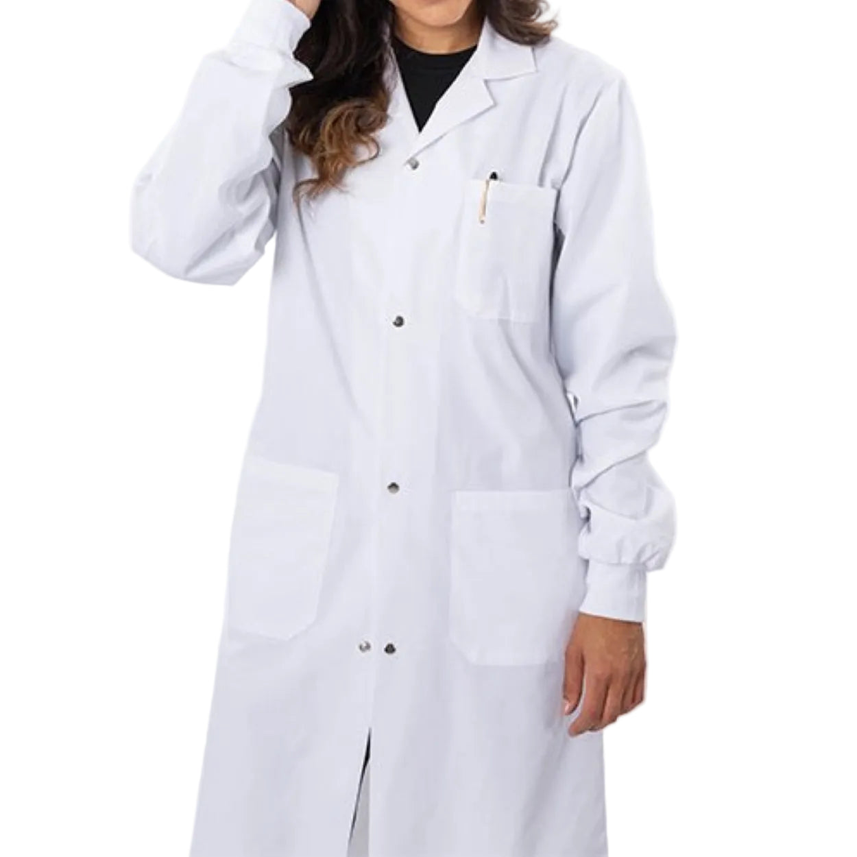 White lab coat on a white background