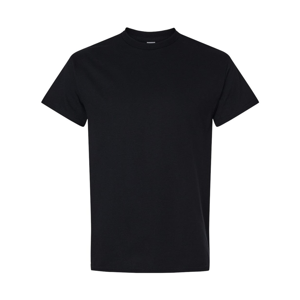 Black t-shirt on a white background