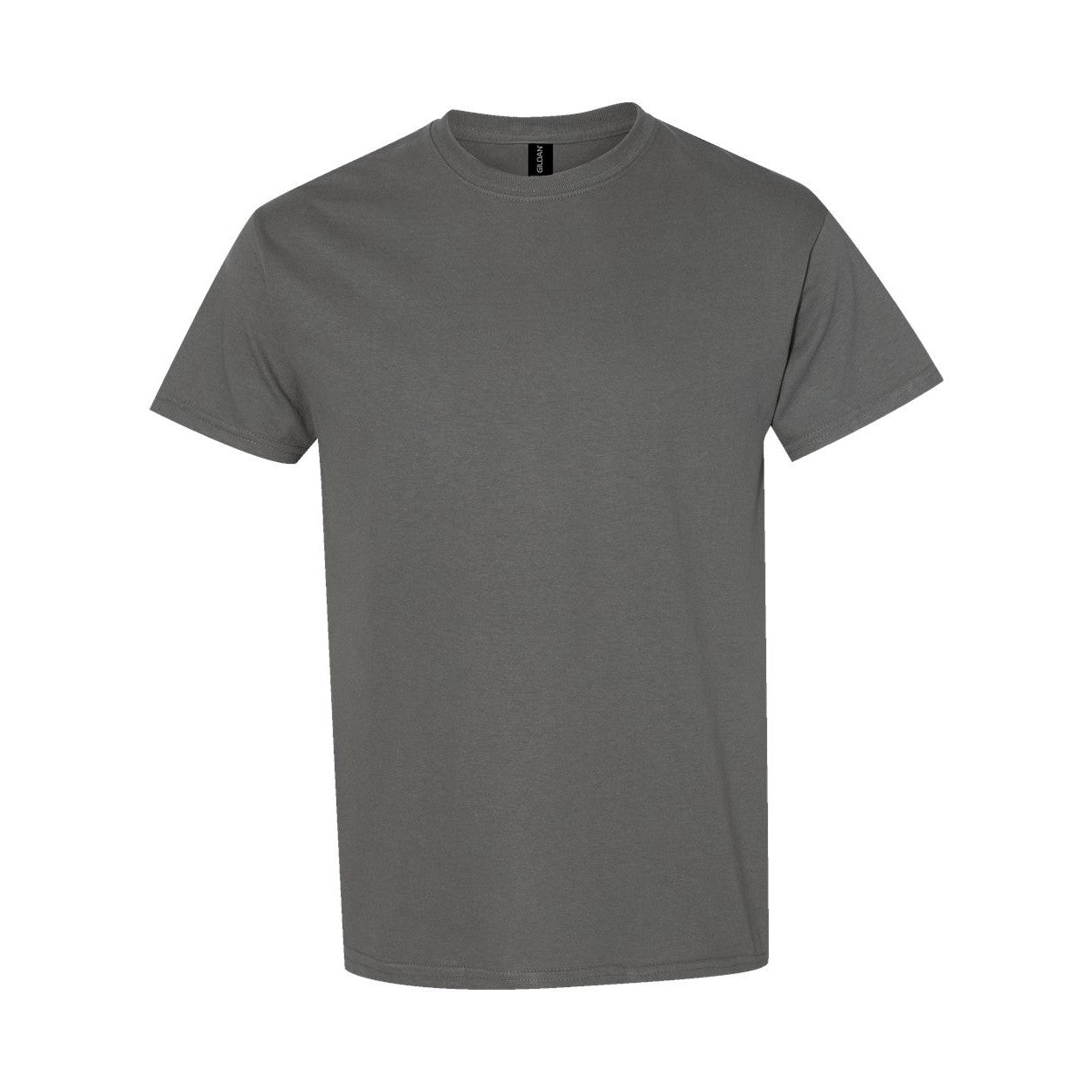 Charcoal grey t-shirt on a white background