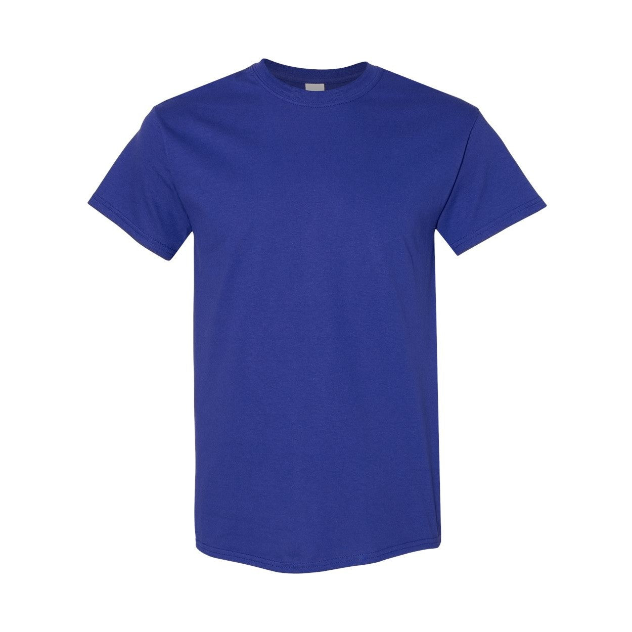 Cobalt blue t-shirt on a white background