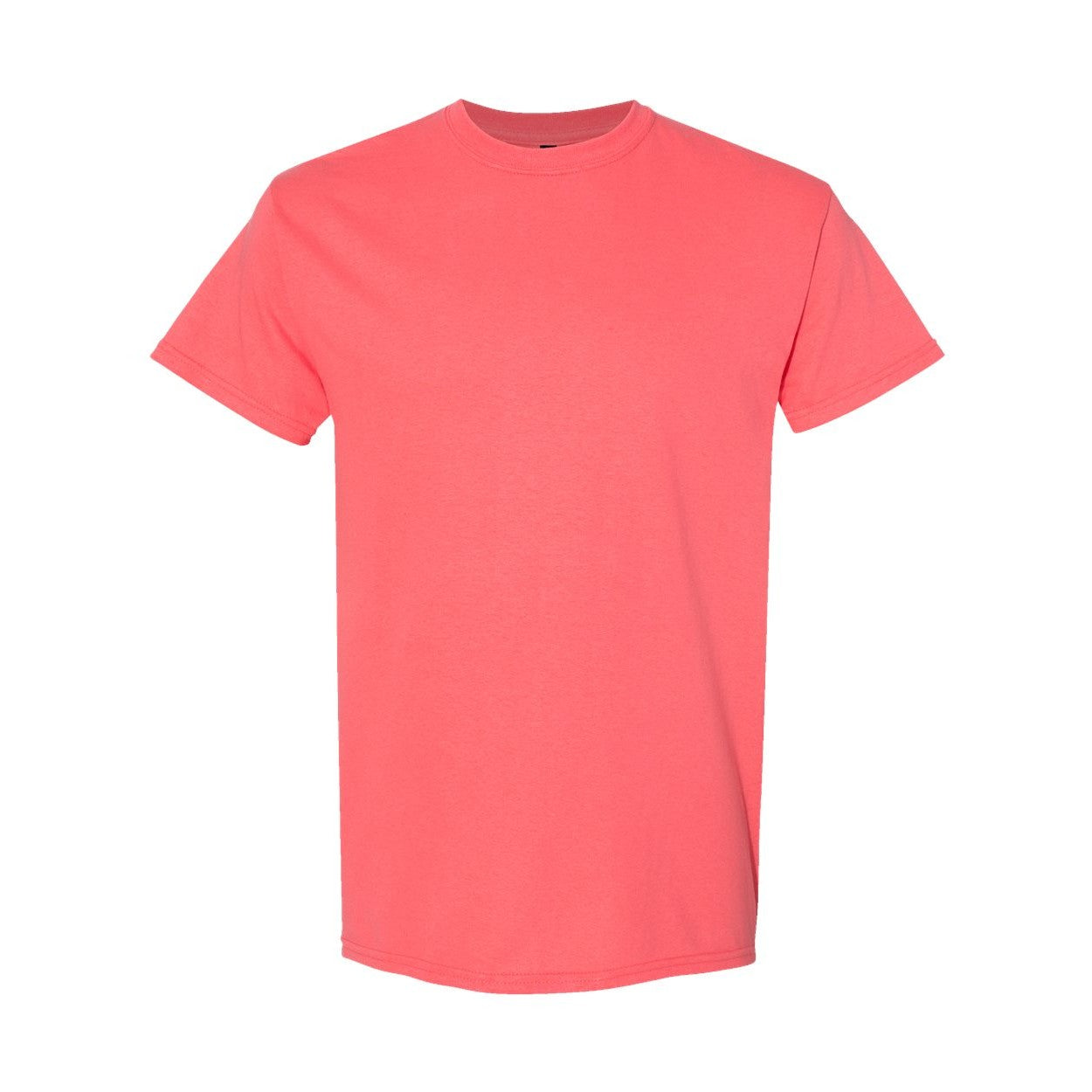 Coral silk pink t-shirt on a white background