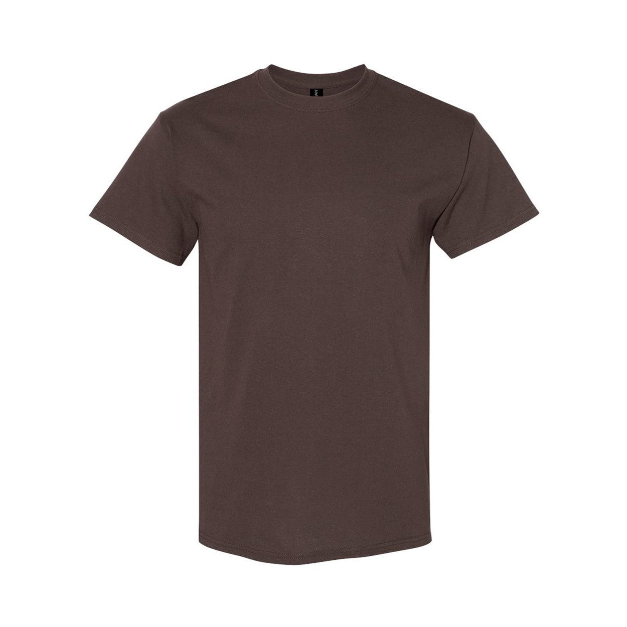 Dark chocolate t-shirt on a white background