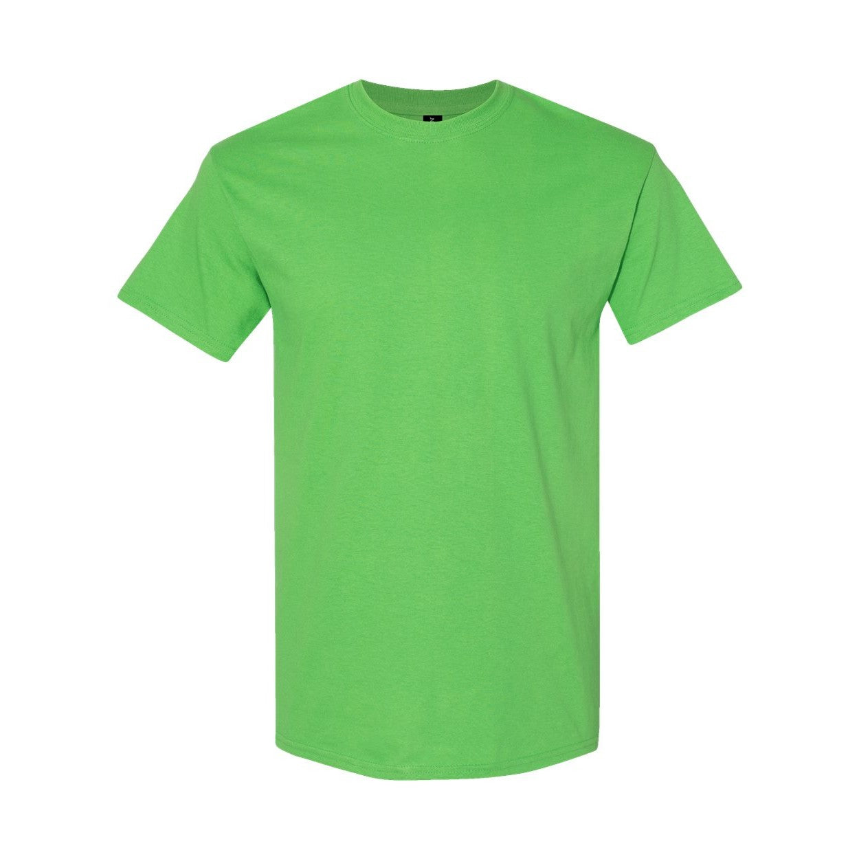 Electric green t-shirt on a white background