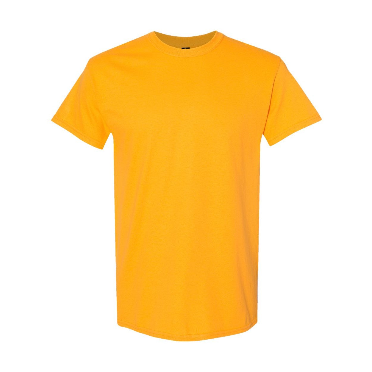 Gold yellow t-shirt on a white background