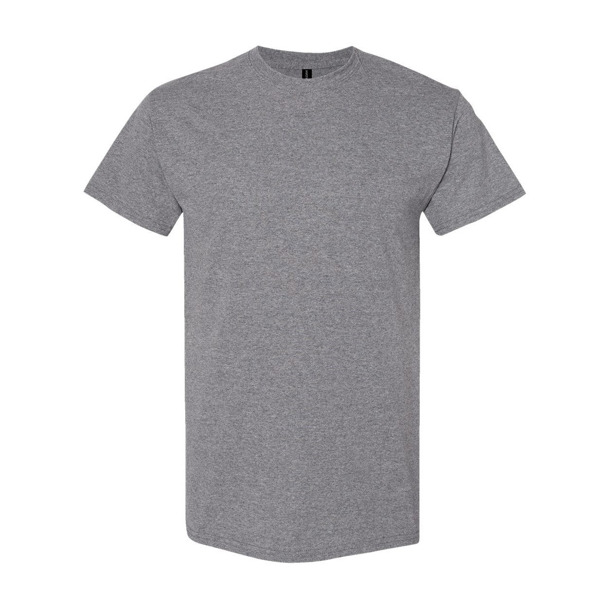 Graphite heather grey t-shirt on a white background