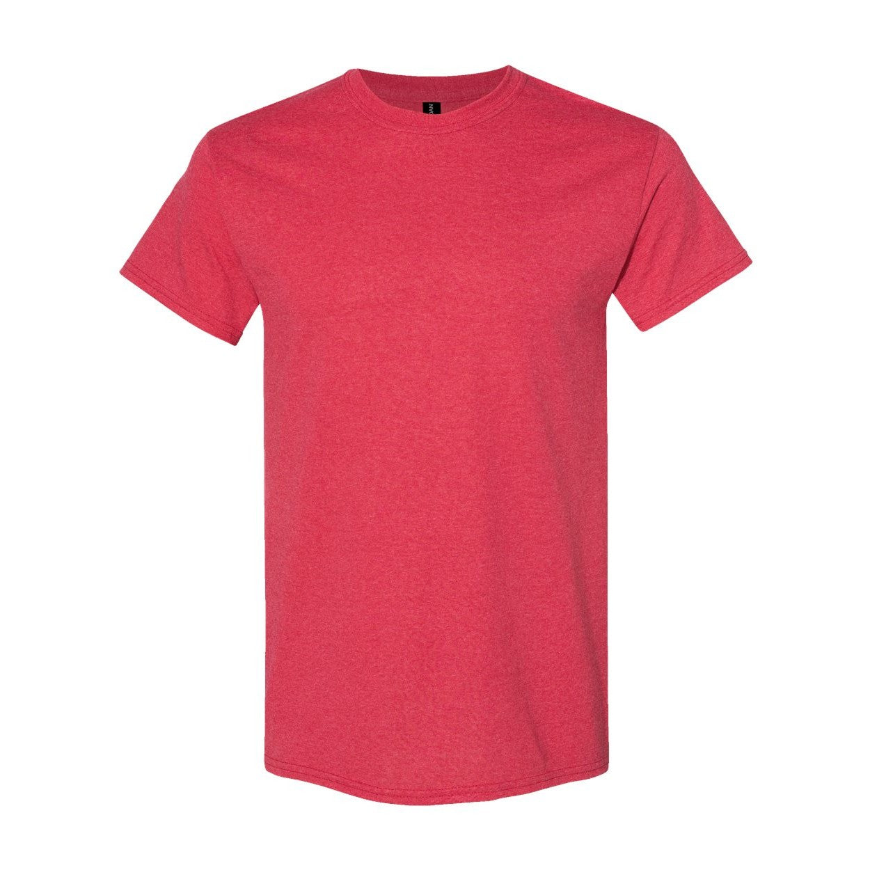 Heather red t-shirt on a white background