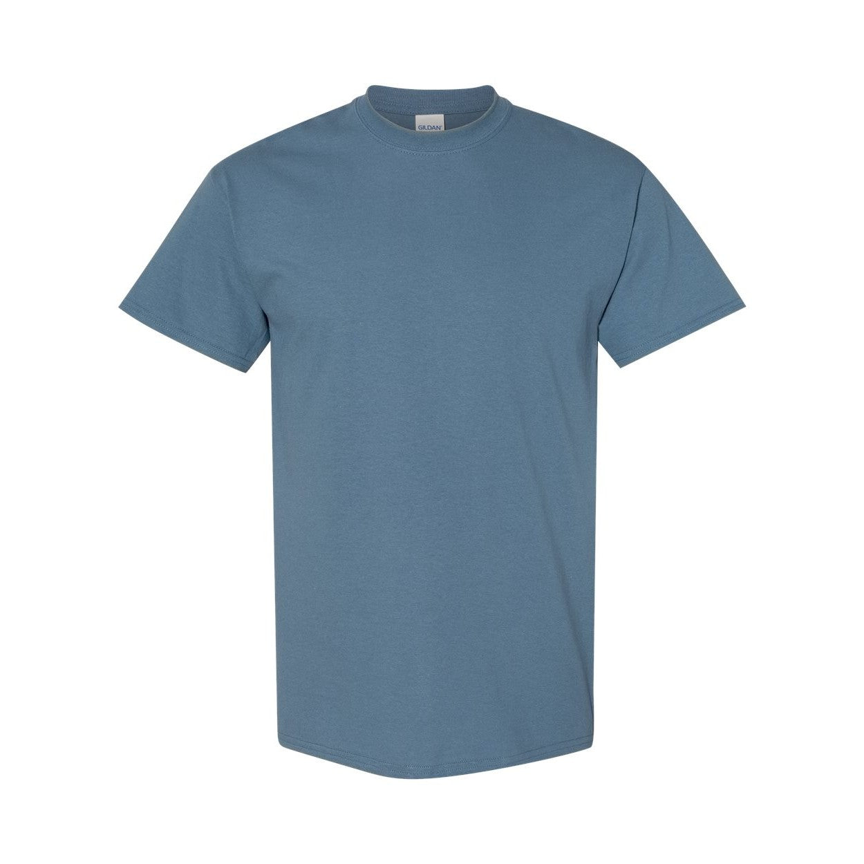 Indigo blue t-shirt on a white background