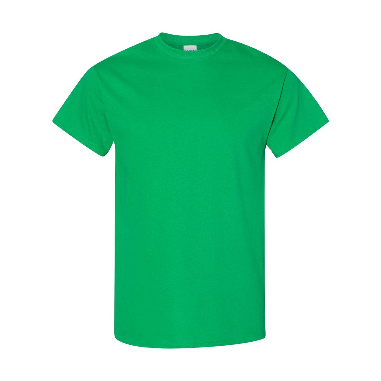 Irish green t-shirt on a white background