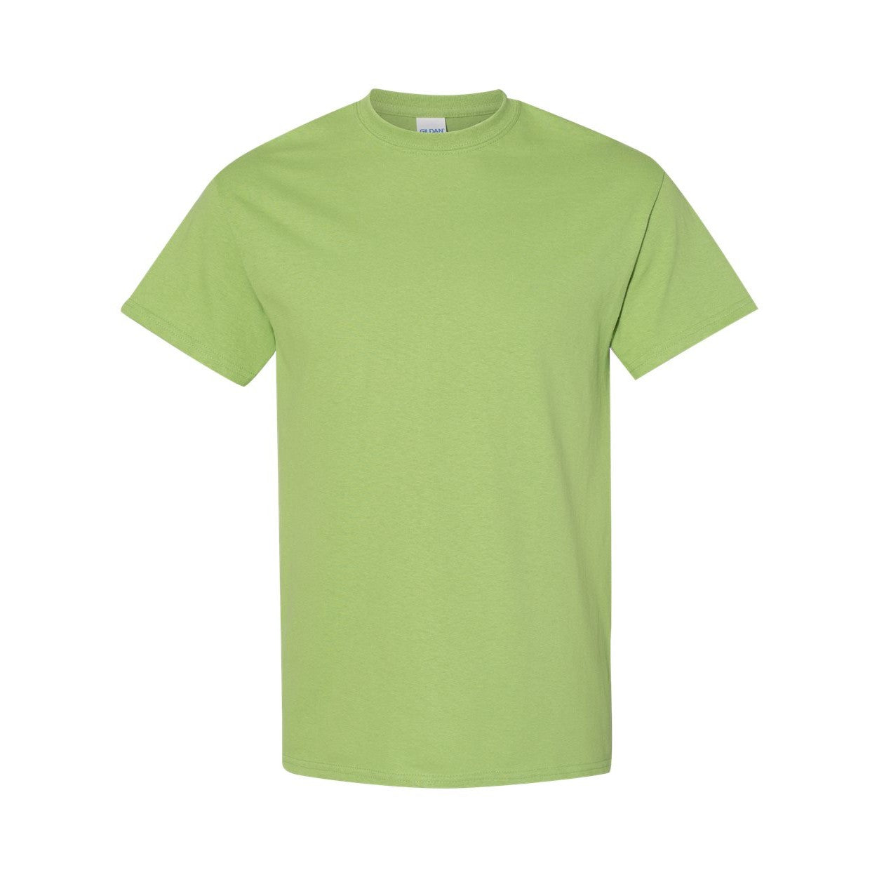 Kiwi green t-shirt on a white background