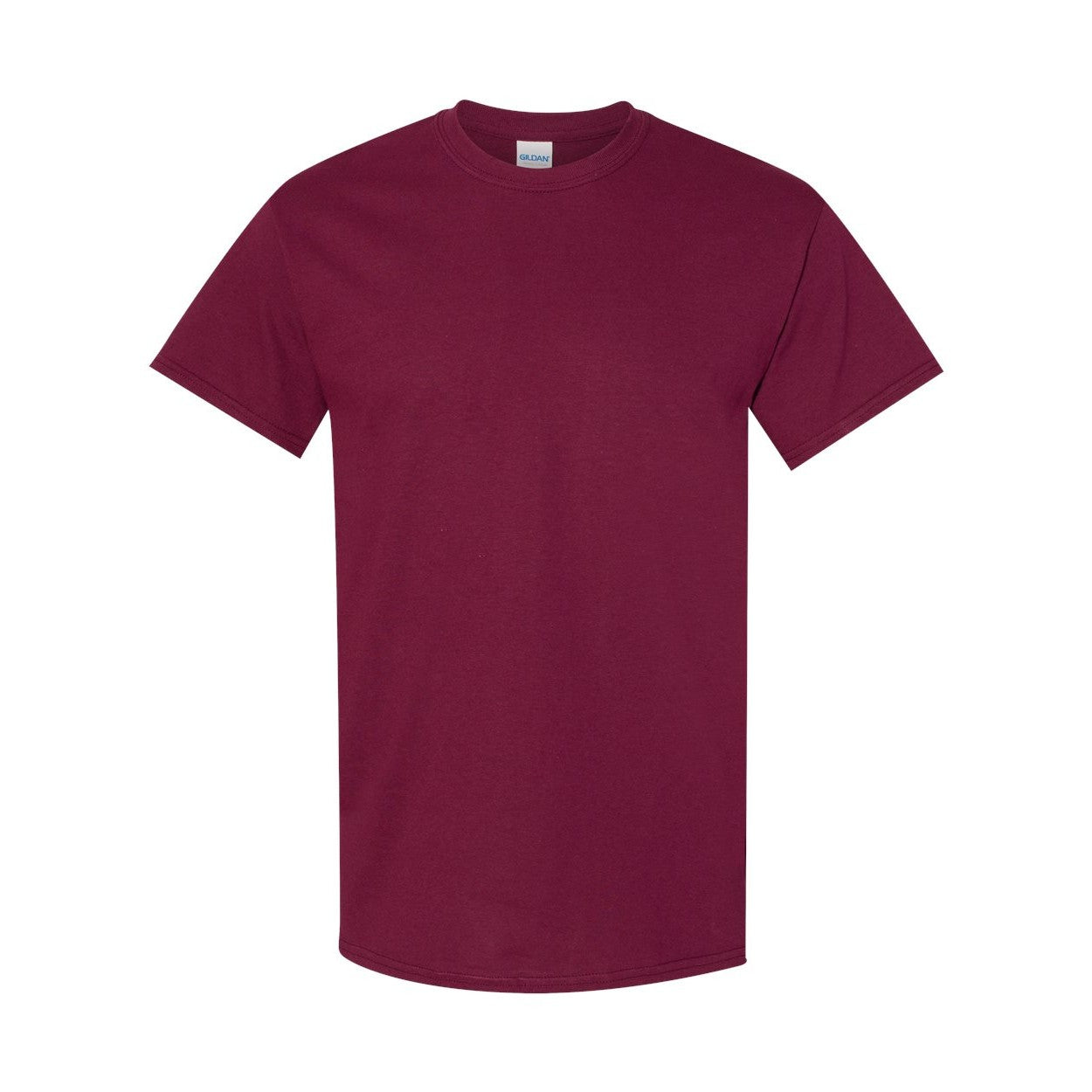 Maroon t-shirt on a white background