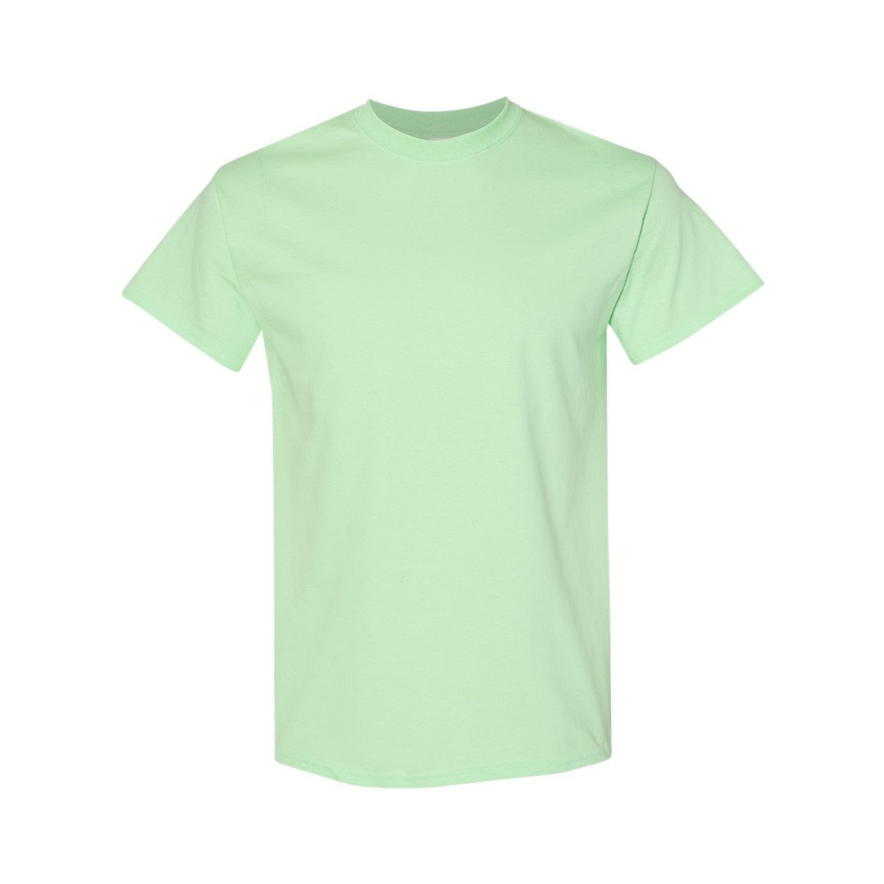Mint green t-shirt on a white background