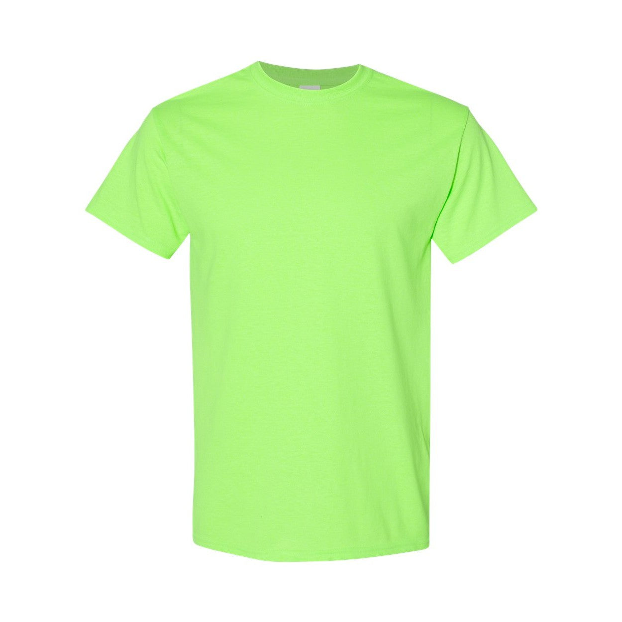 Neon green t-shirt on a white background