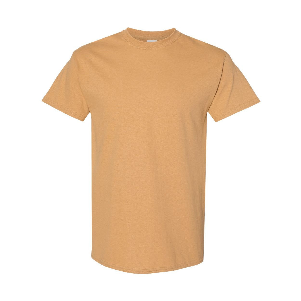 Old gold beige t-shirt on a white background