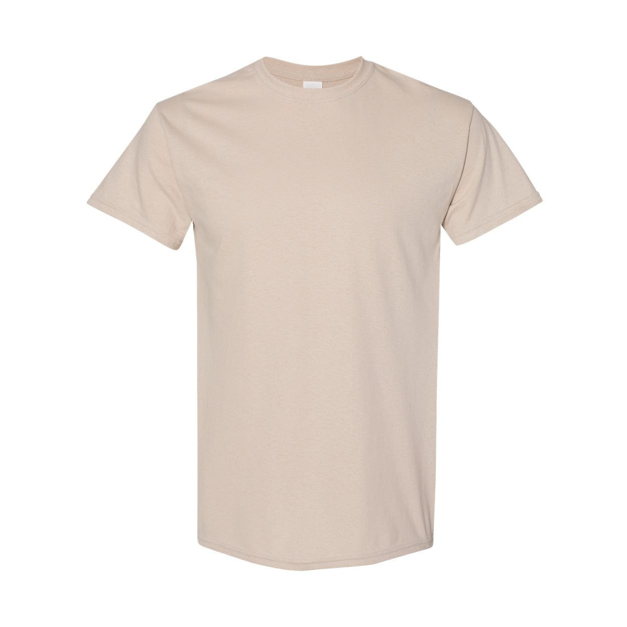Sand beige t-shirt on a white background