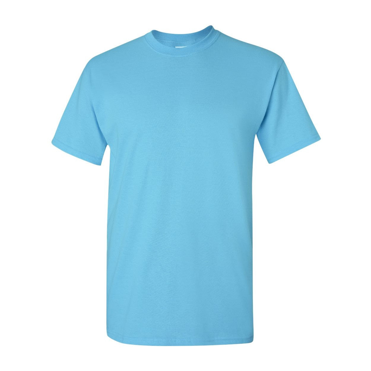Sky blue t-shirt on a white background