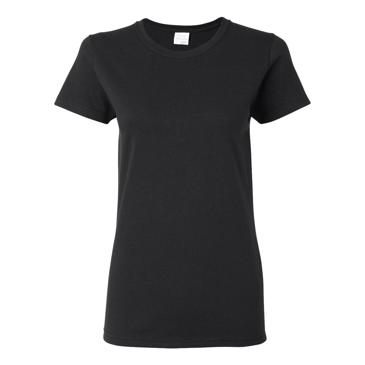 Black t-shirt on a white background