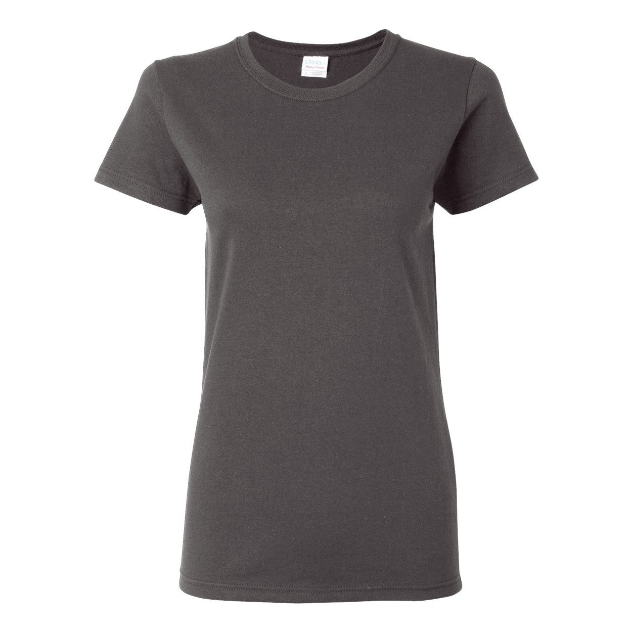 Charcoal grey t-shirt on a white background