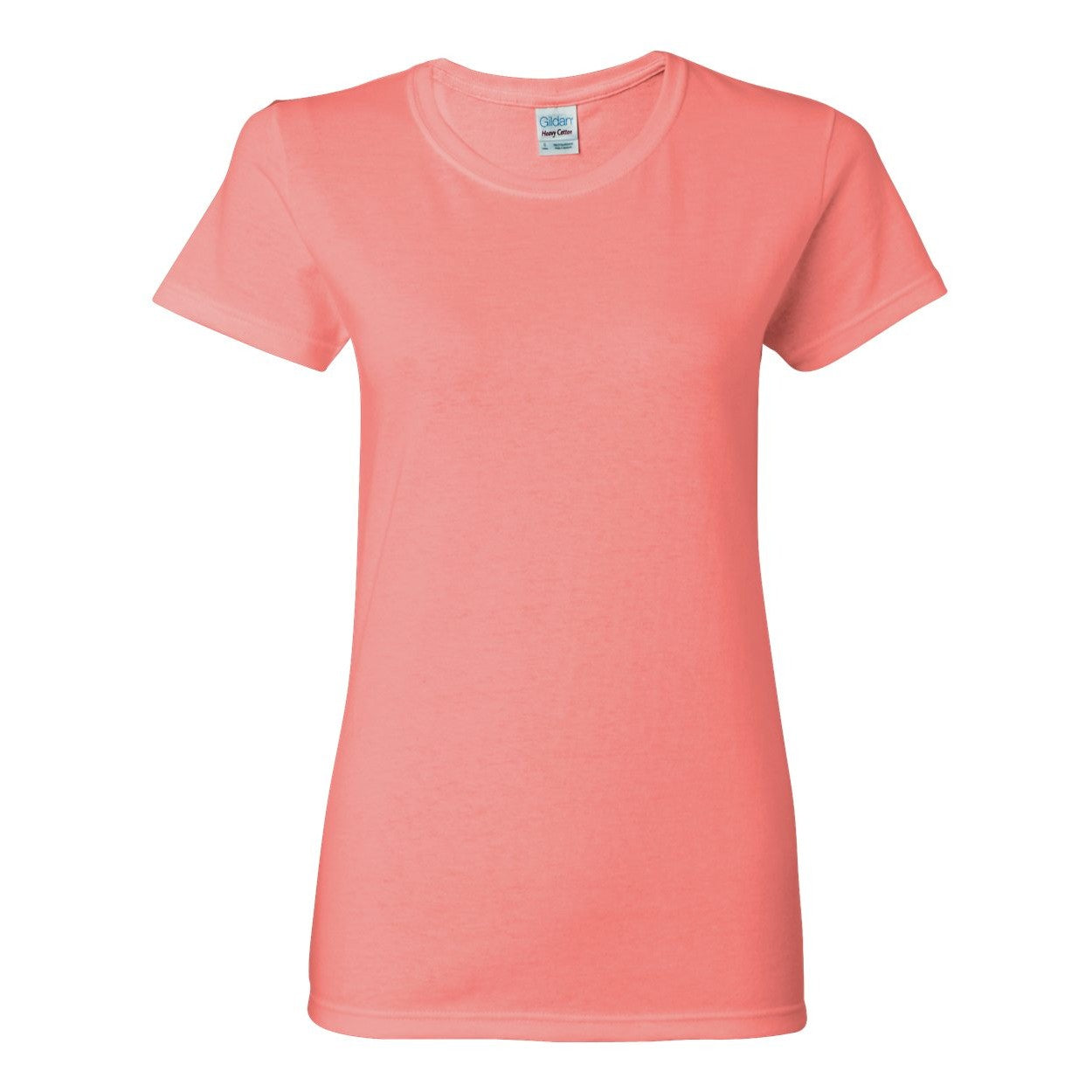 Coral silk pink t-shirt on a white background