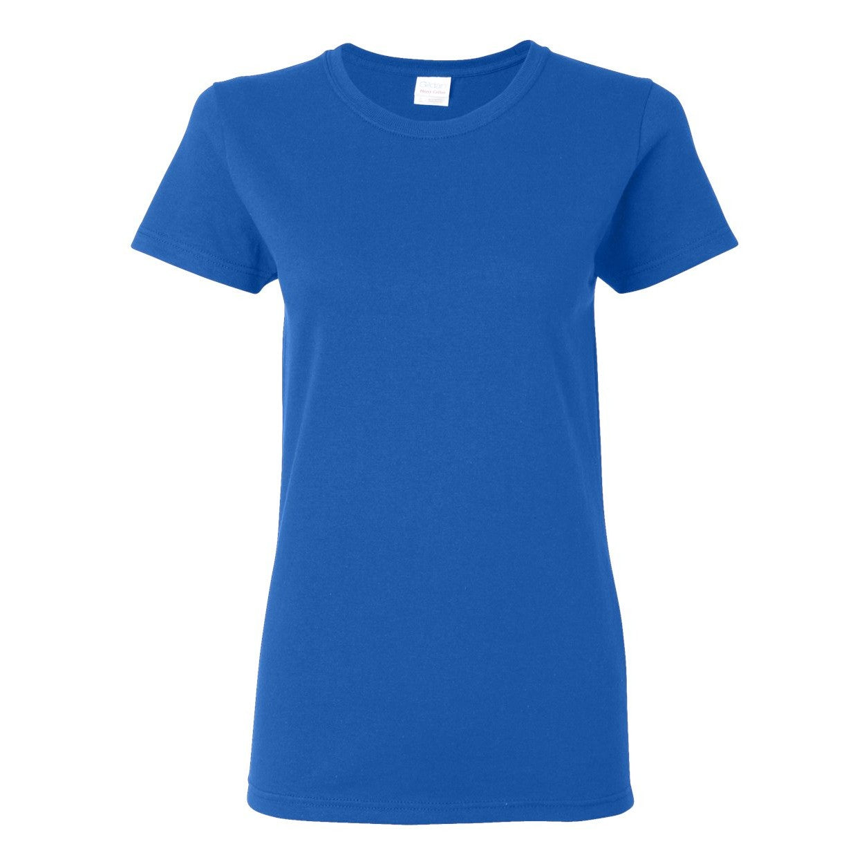 Royal blue t-shirt on a white background