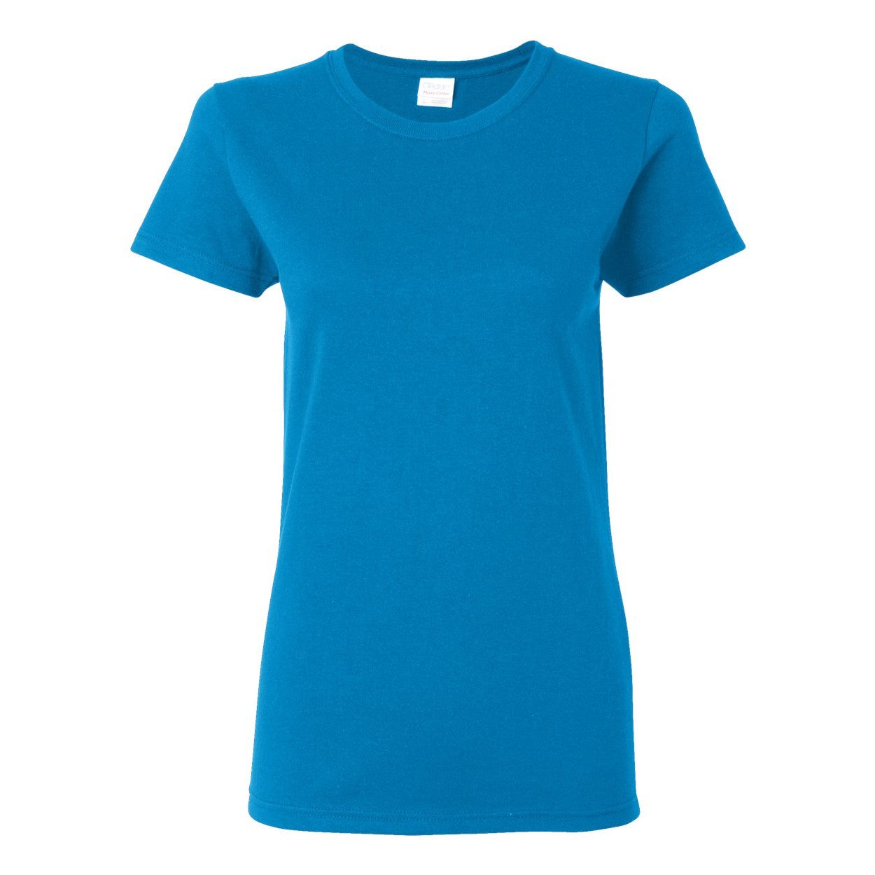Sapphire blue t-shirt on a white background