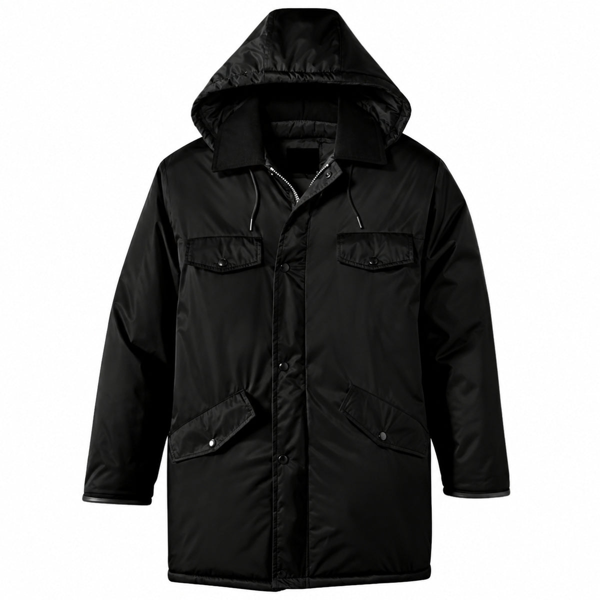 Black coat on a white background